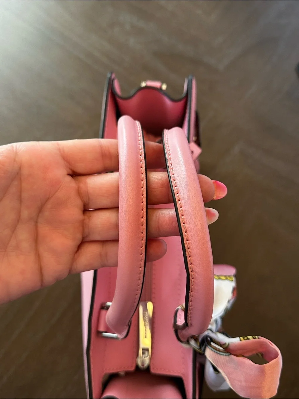 Michael Kors Pink Saffiano Leather East-West Satchel